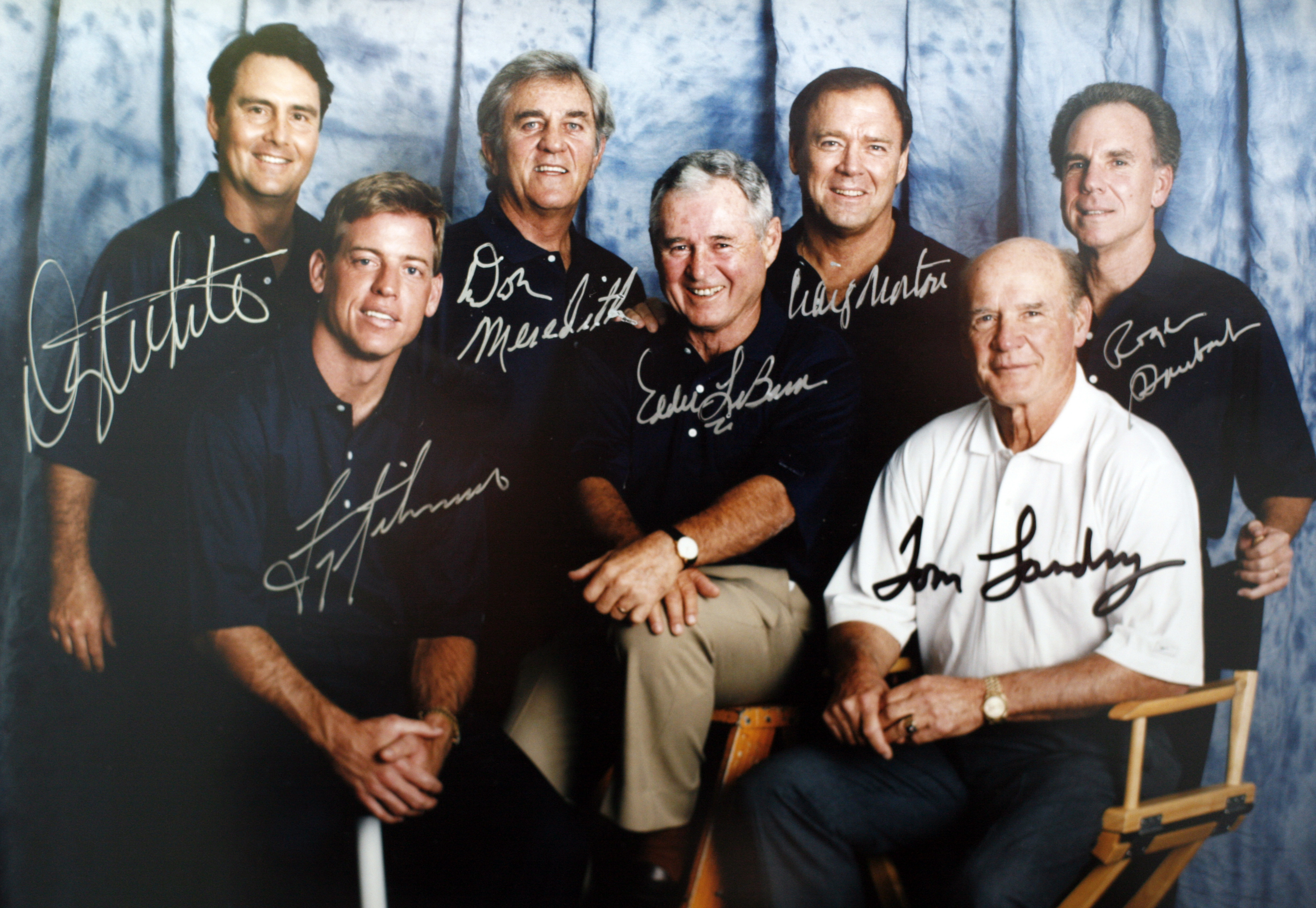 Troy Aikman & Roger Staubach Dallas Cowboys Autographed Football