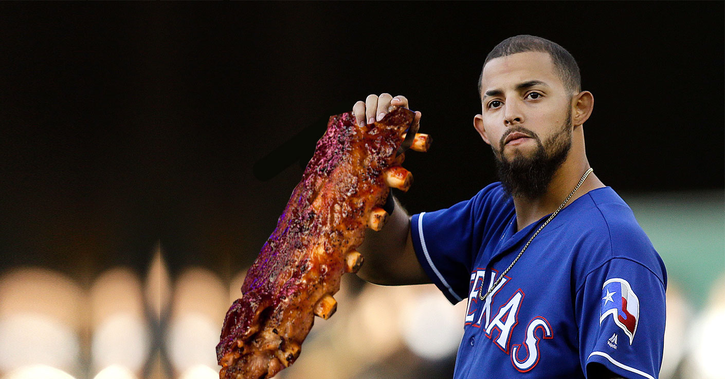 Rougned Odor's mean right cross just scored him free barbecue for life