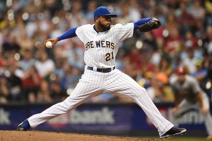 <p><span style=font-size: 1em; line-height: 1.364; background-color: transparent;&gtJeremy Jeffress #21 of the Milwaukee Brewers throws a pitch during the ninth inning of a game against the St. Louis Cardinals at Miller Park on July 8, 2016 in Milwaukee, Wisconsin. (Photo by Stacy Revere/Getty Images</span></p>