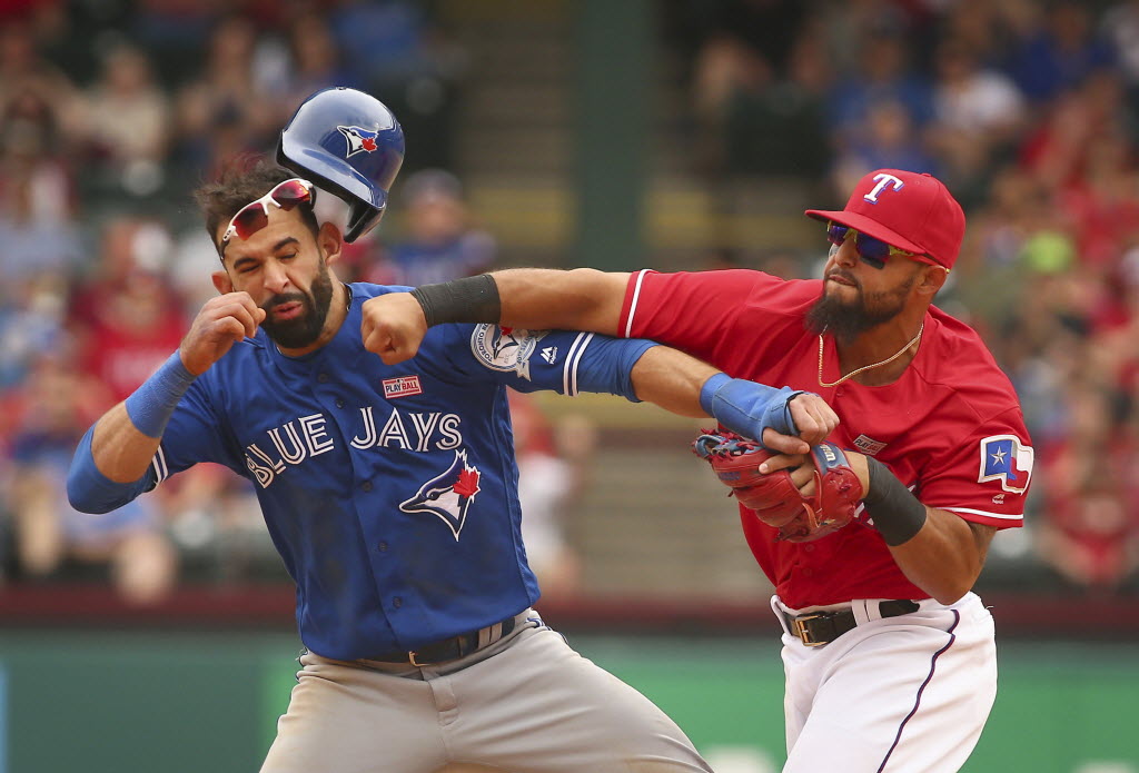 R.A. Dickey: Odor's Bautista punch was cleanest I've seen in MLB brawl; why Blue  Jays-Rangers rematch is inevitable