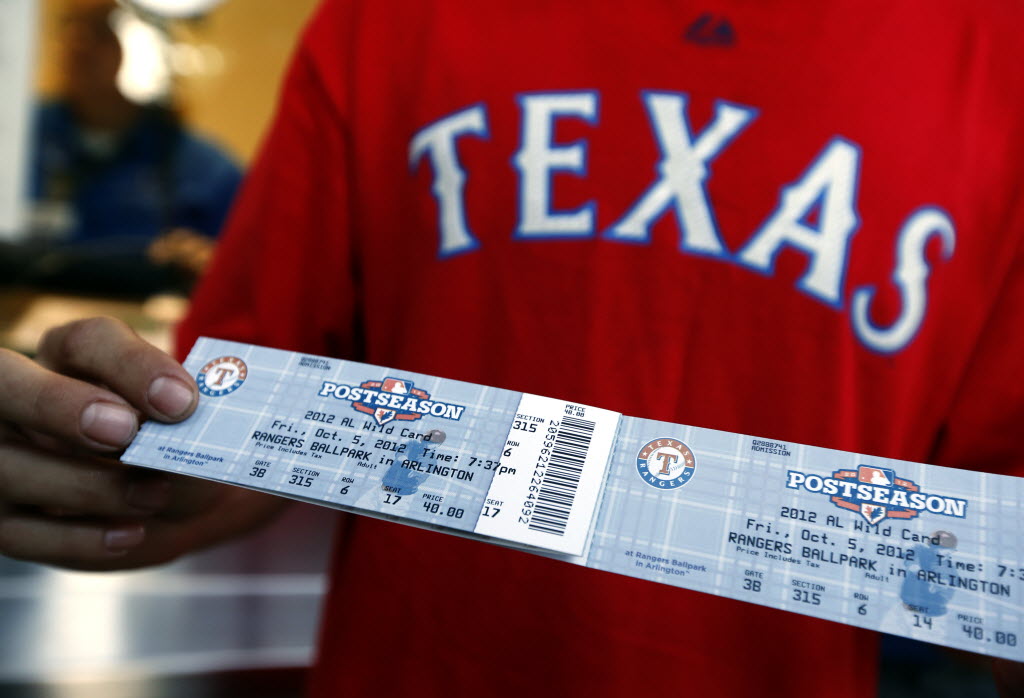 MLB Texas Rangers, Two Home Plate Mezzanine Tickets, EVoucher Costco