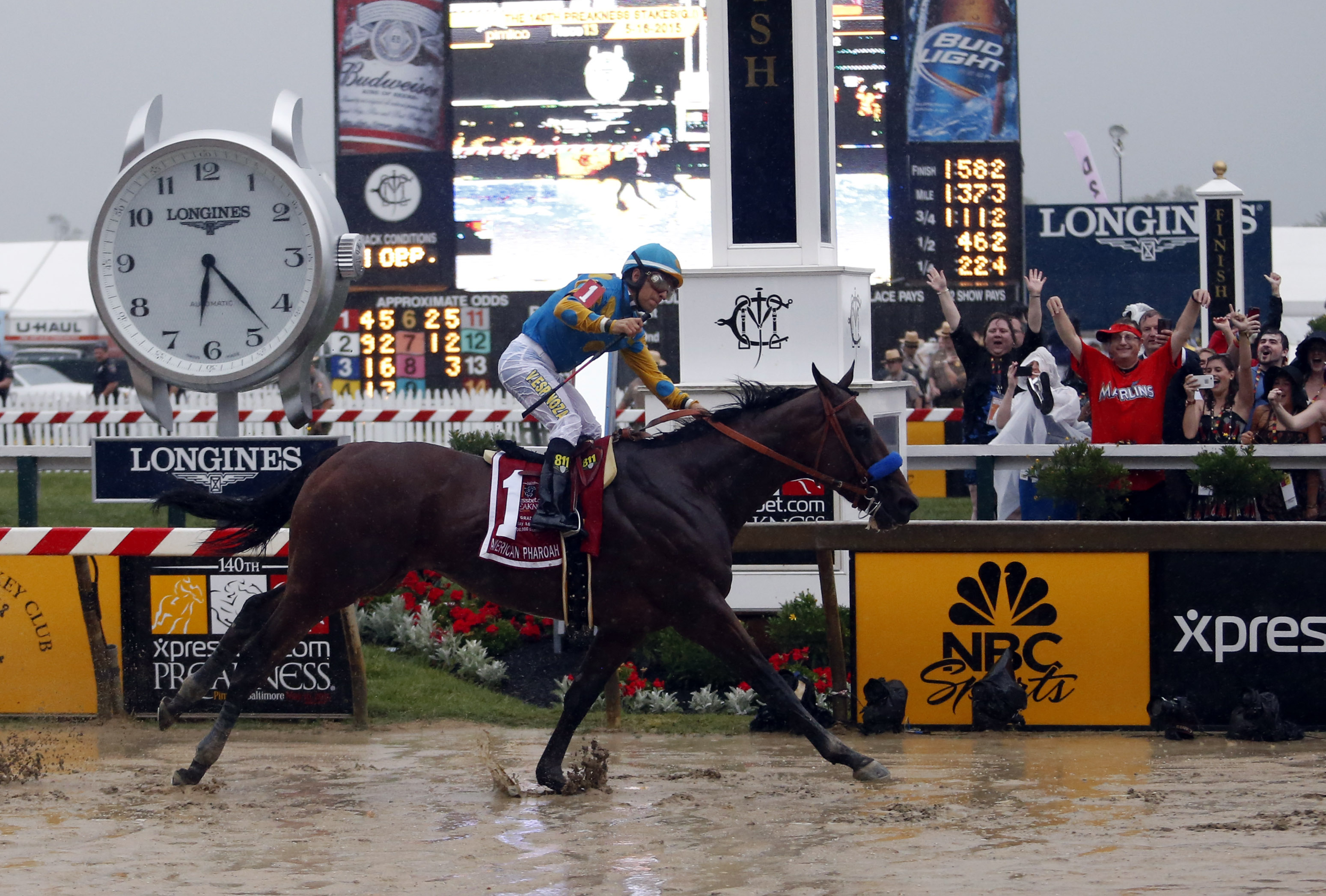 American Pharoah wins 140th Preakness Stakes