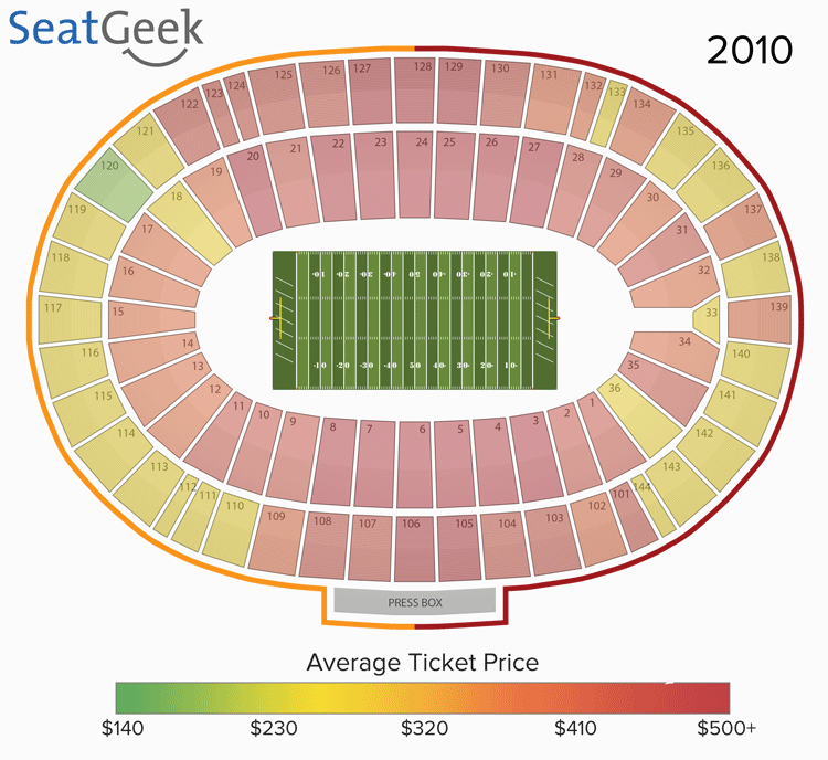 Cotton Bowl Stadium Interactive Seating Chart