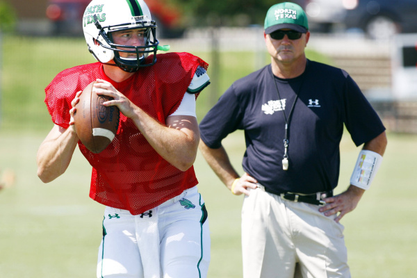 The toughness shown in Riley Dodge's famous puke-and-throw TD in 2006 has  translated to his coaching career