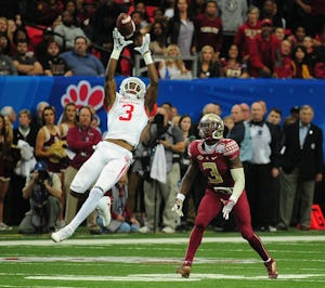 ATLANTA, GA - DECEMBER 31: William Jackson III #3 of the Houston Cougars intercepts a pass against the Florida State Seminoles during the Chick-Fil-A Peach Bowl at the Georgia Dome on December 31, 2015 in Atlanta, Georgia. Photo by Scott Cunningham/Getty Images)