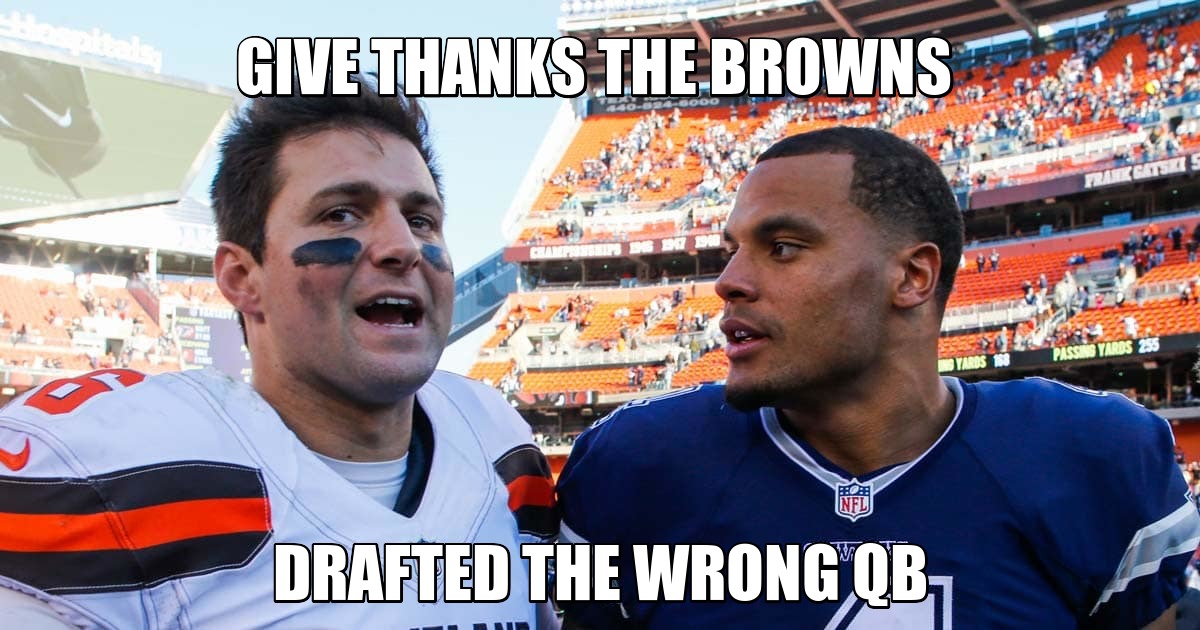 The top fan-made memes from the Cowboys' win over the Browns: Romo has been  Bledsoe'd