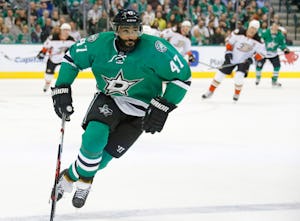 Dallas Stars defenseman Johnny Oduya (47) is pictured during the Anaheim Ducks vs. the Dallas Stars NHL hockey game at the American Airlines Center on Thursday, October 13, 2016. (Louis DeLuca/The Dallas Morning News)