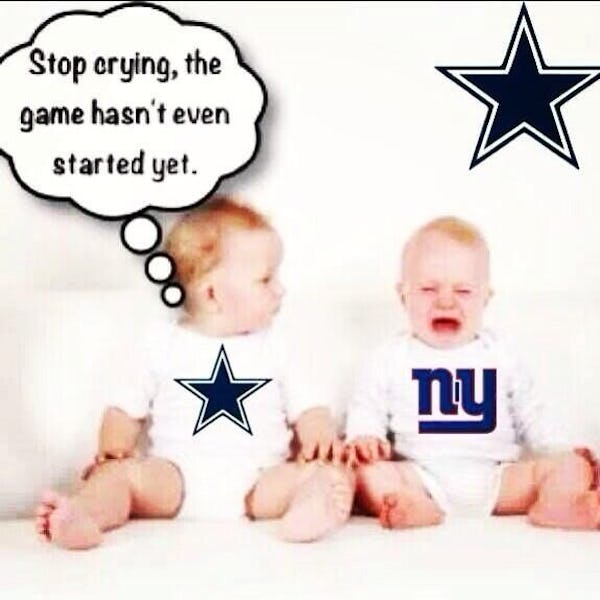 Dallas Cowboys Meme warfare Cowboys win this one over Eli Manning and