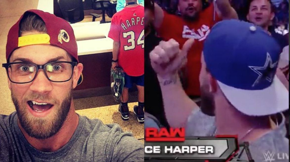 Should fans take issue with Dallas-supporter Bryce Harper's ability to wear  both Redskins and Cowboys gear?