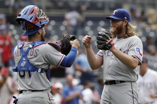 Texas Rangers: Photos: Ryan Rua and Joey Gallo celebrate; fan badly ...
