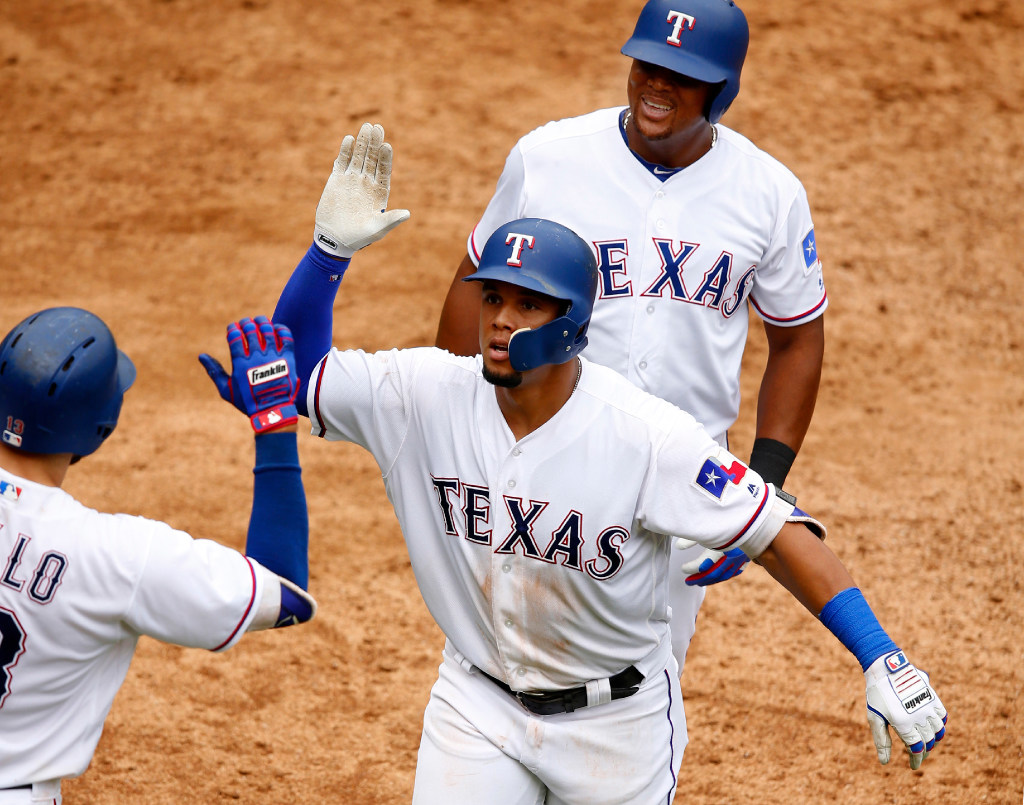 Carlos Gomez's 444-foot homer rendered Adrian Beltre and Joey Gallo  speechless and bug-eyed