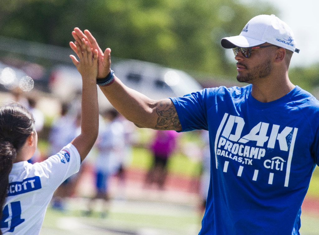 Dak does Lake Dallas: Cowboys quarterback holds camp for 900 kids, Lake  Cities Sun