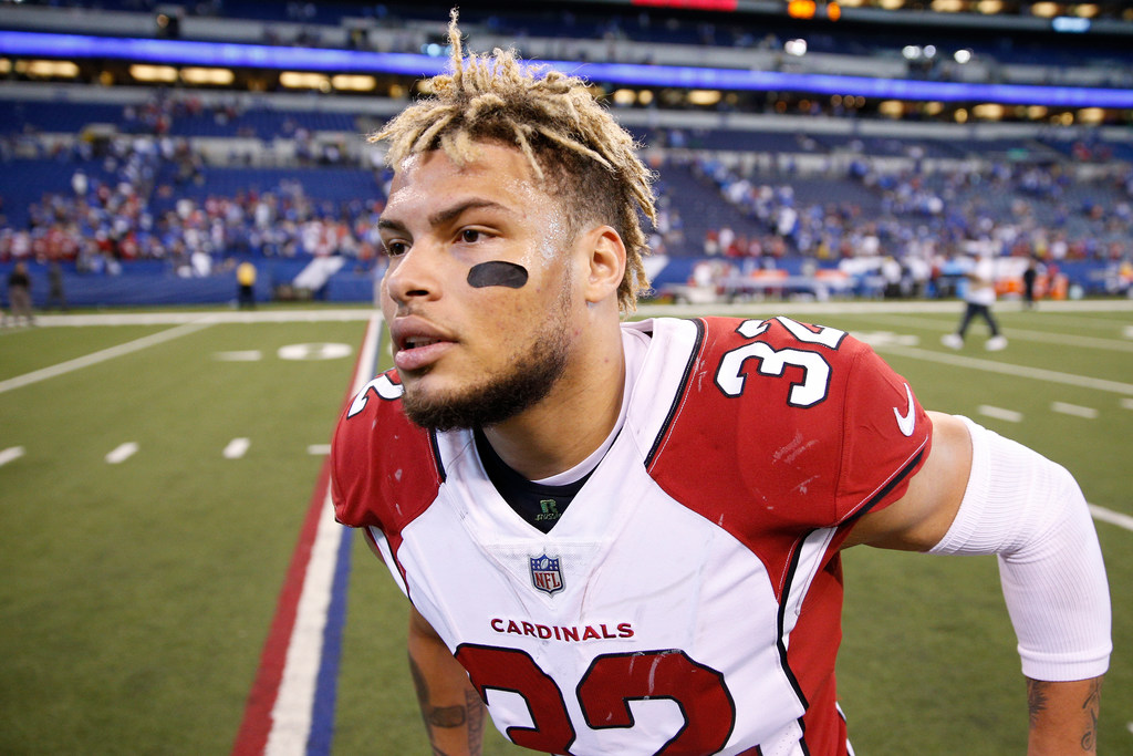 Arizona Cardinals Tyrann Mathieu #32 Red On Field White Stitched