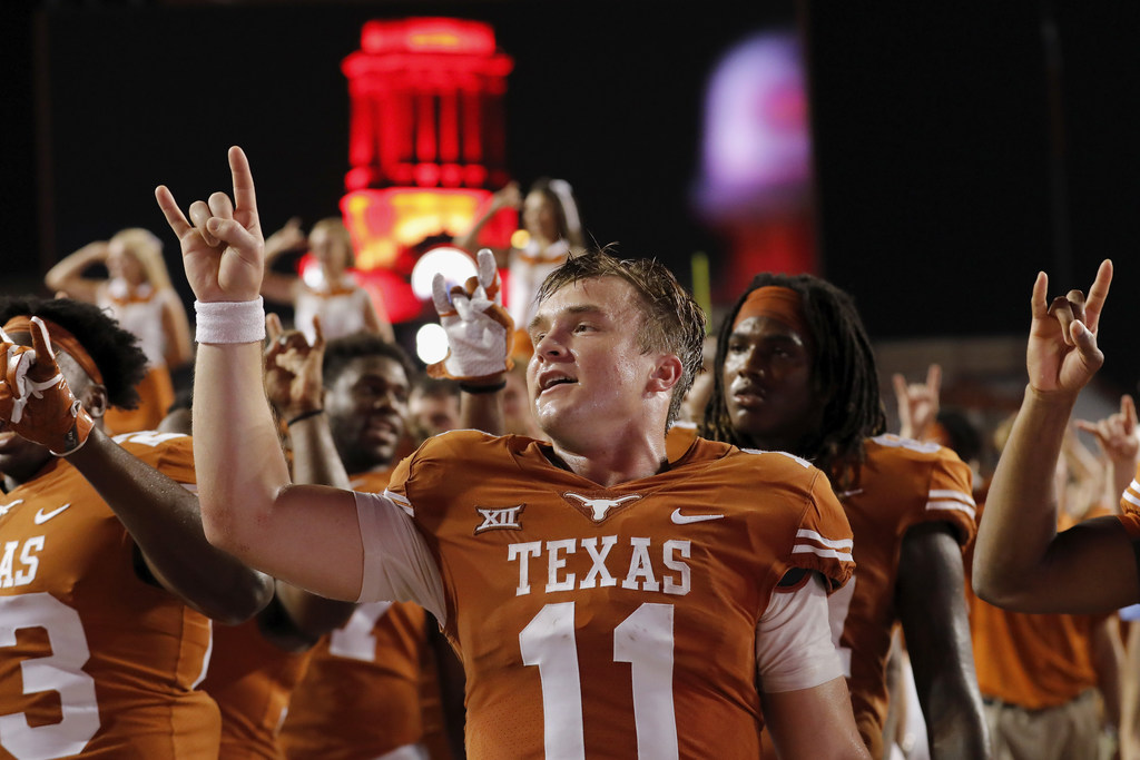 Texas Longhorns #11 Sam Ehlinger College Football Jersey - Top