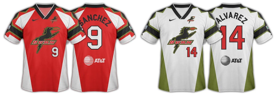 1996 Dallas Burn original jerseys