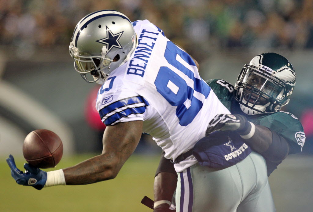 Dallas Cowboys cornerback Terence Newman (41) warms up prior to the NFL -  NFC Playoffs football game between the Philadelphia Eagles and Dallas  Cowboys at Cowboys Stadium in Arlington, Texas. Cowboys defeats