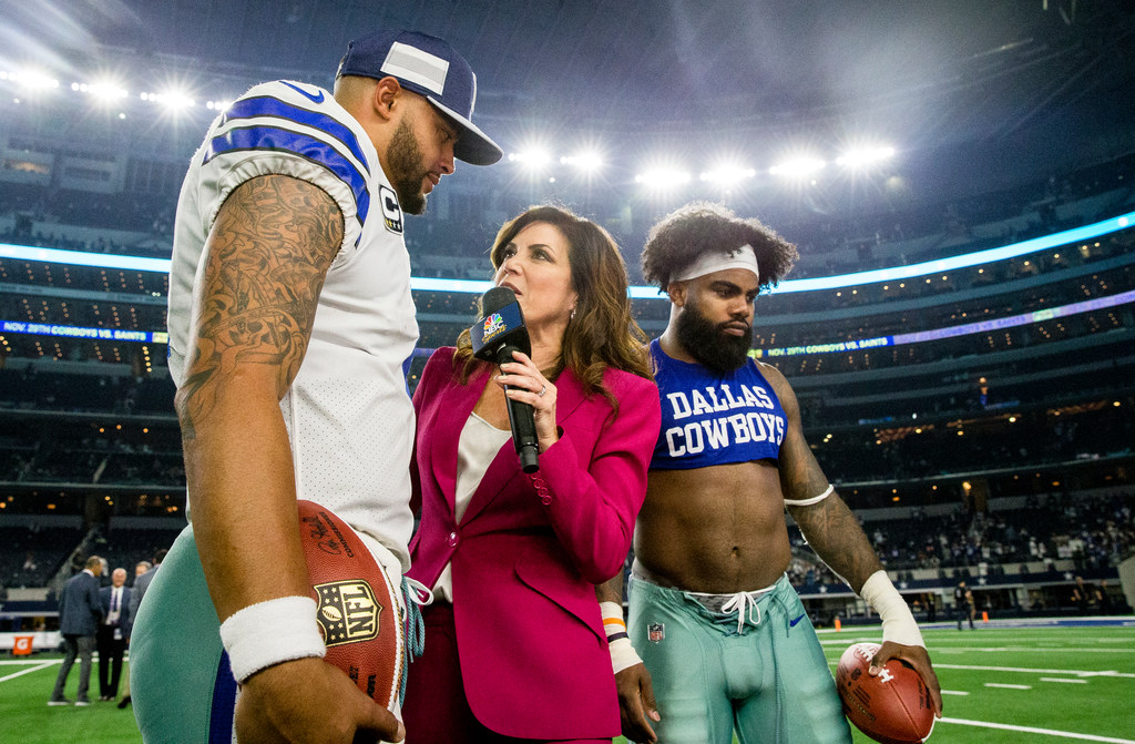 Behind the scenes with Michele Tafoya NBC s sideline reporter for