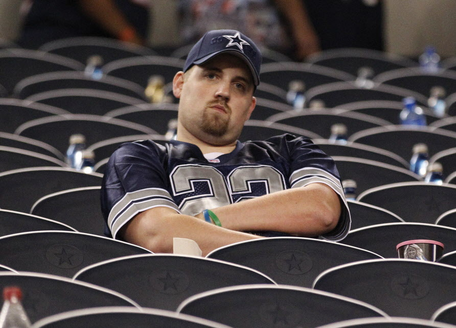Is it that bad? Cowboys beg ticket holders to stand up and cheer