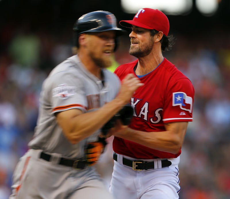 Texas Rangers: Photos: Cole Hamels takes the mound for first time in a ...